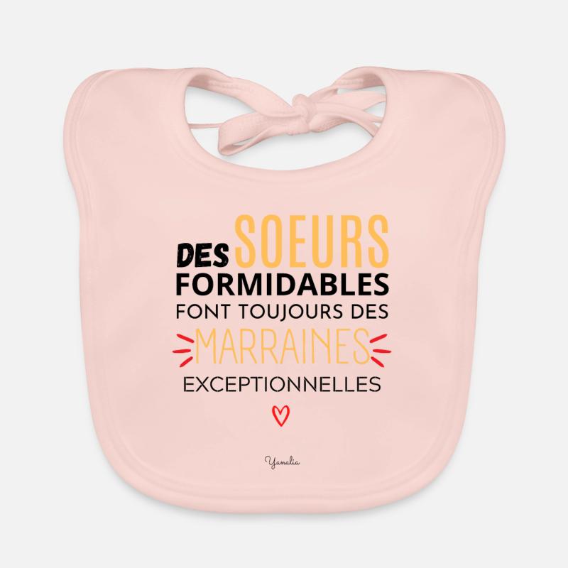 Futur marraine soeur Demande marrain Demande soeur Bavoir bio Bébé