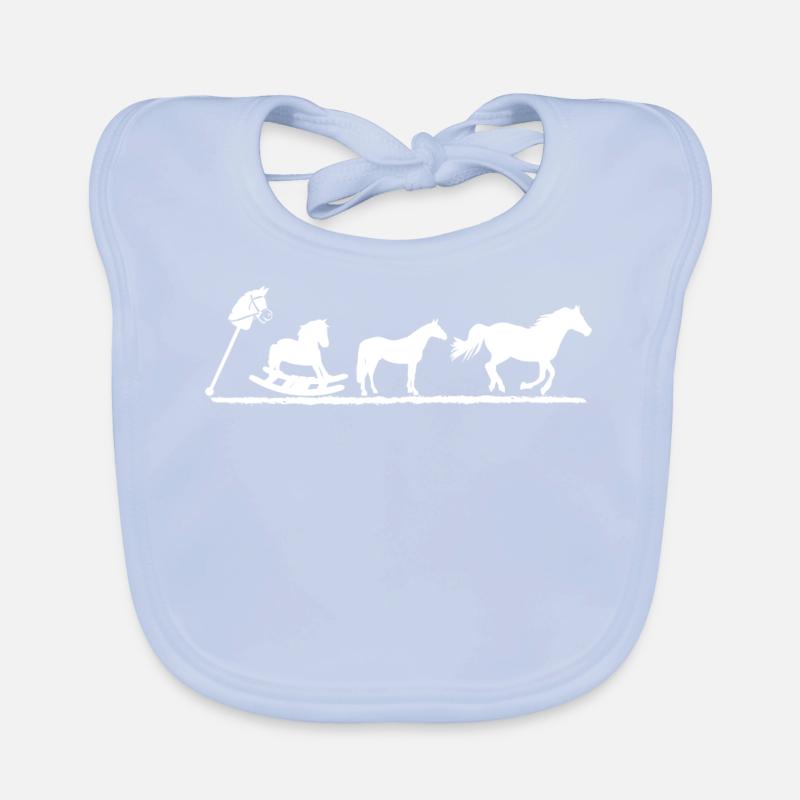 La vie est meilleure avec les chevaux Evolution Bavoir bio Bébé