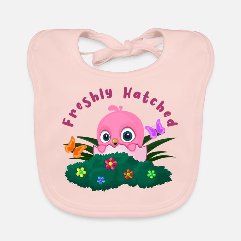 Freshly Hatched "Rose" Organic Baby Bibs