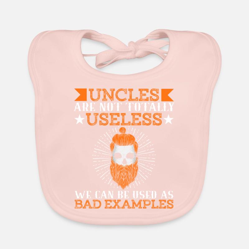 Dad Uncles Daddy Relative Uncles Totally Useless - Baby Bio-Lätzchen - Rose