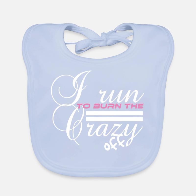 Nice Running Tee For Runners With Saying "I Run Organic Baby Bibs