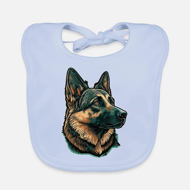 German Shepherd Organic Baby Bibs