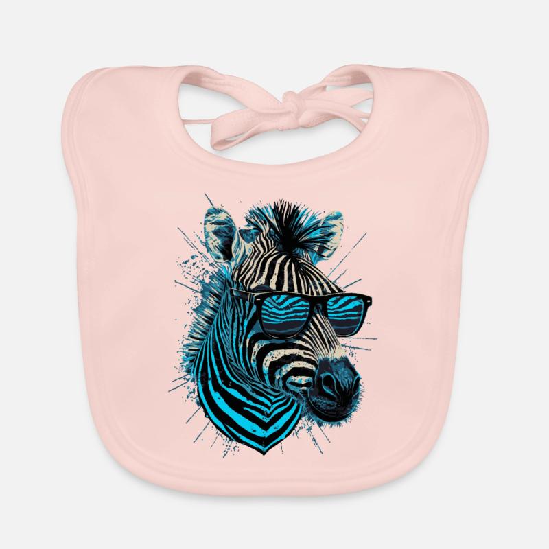 Cooles Zebra Baby Bio-Lätzchen