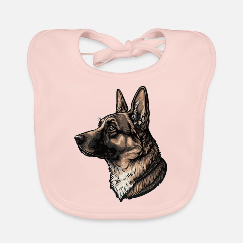 German Shepherd Organic Baby Bibs