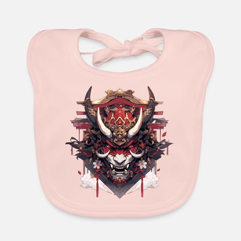 Futuristic Samurai Warrior Wolf Organic Baby Bibs