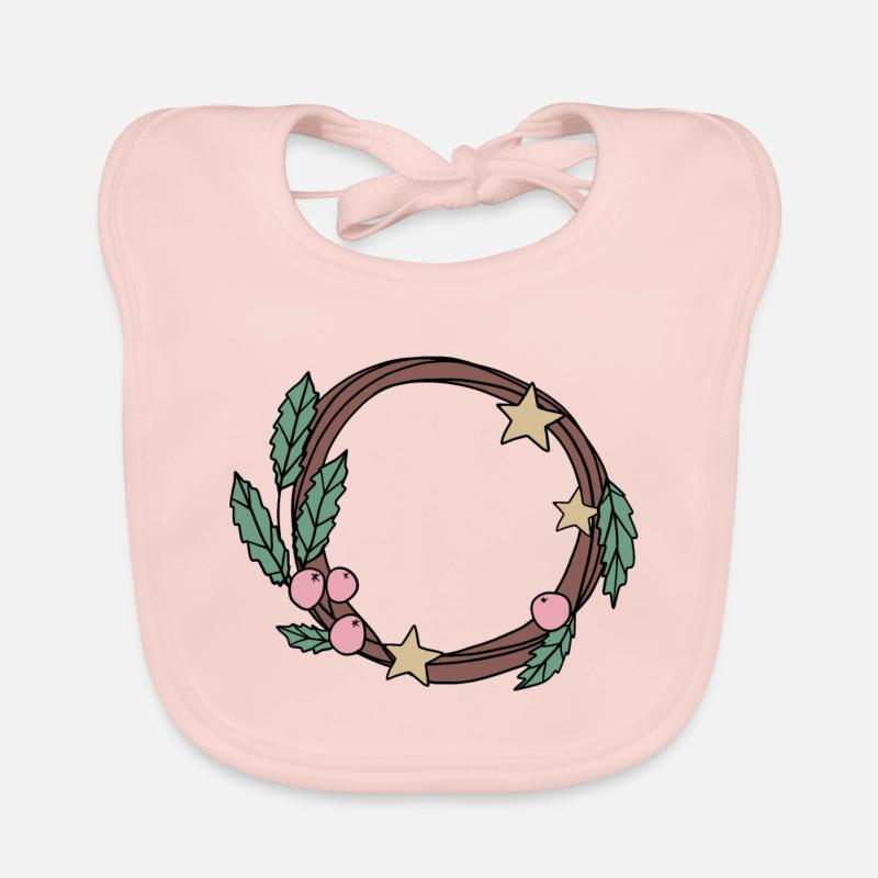 Weihnachtskranz Baby Bio-Lätzchen