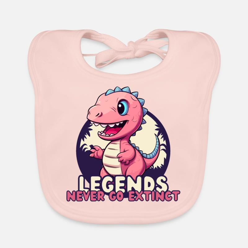Dinosaurs - Legends, Never Go Extinct Organic Baby Bibs