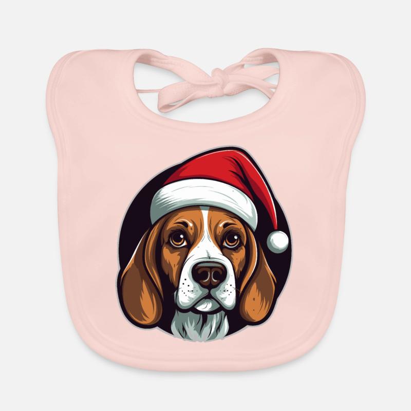 Beagle xmas Baby Bio-Lätzchen