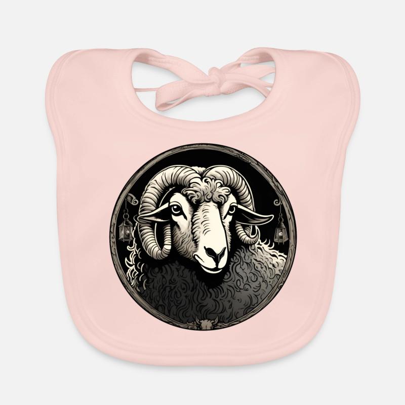 Widder / Tier / Sternzeichen / Schaf / Tierkreis Baby Bio-Lätzchen
