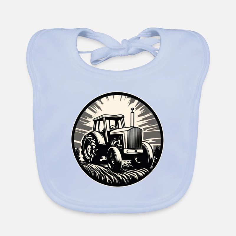 Tractor / Agriculture / Farmer / Field Work Organic Baby Bibs