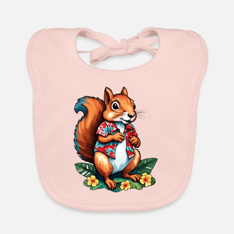 Eichhörnchen / Tier / Nagetier / Waldtier / Comic Baby Bio-Lätzchen