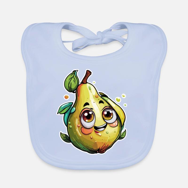 Fruit / Pear / Cute / Fruit / Yummy / Summer Organic Baby Bibs