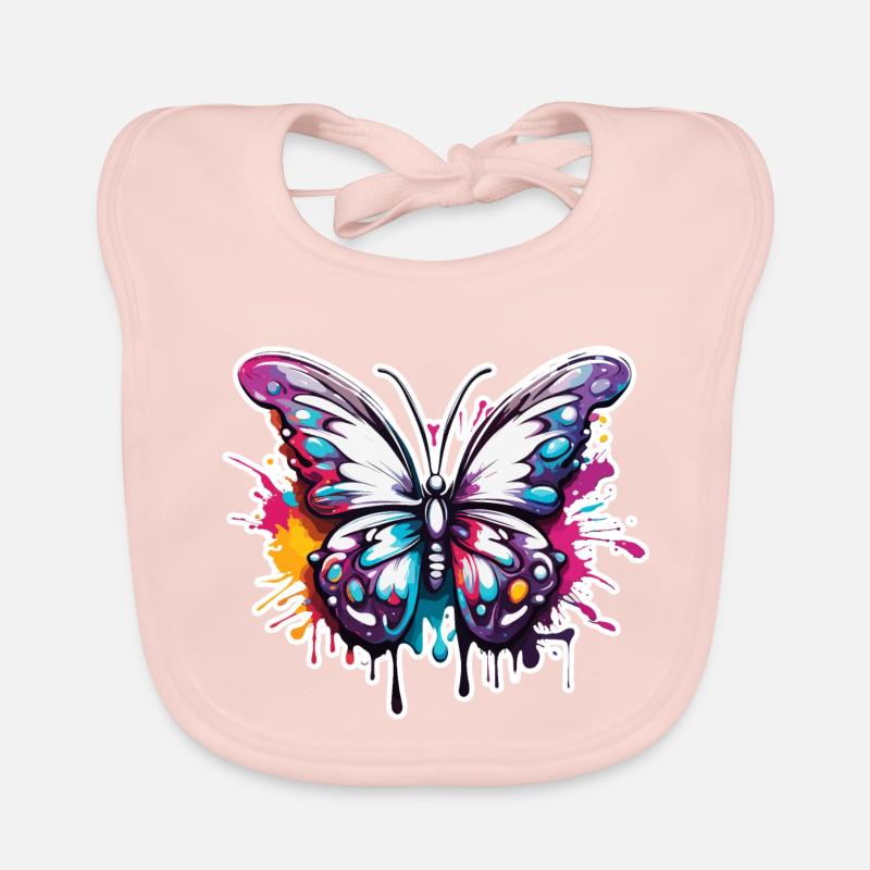 Butterfly / Animal / Insect / Flying / Summer Organic Baby Bibs