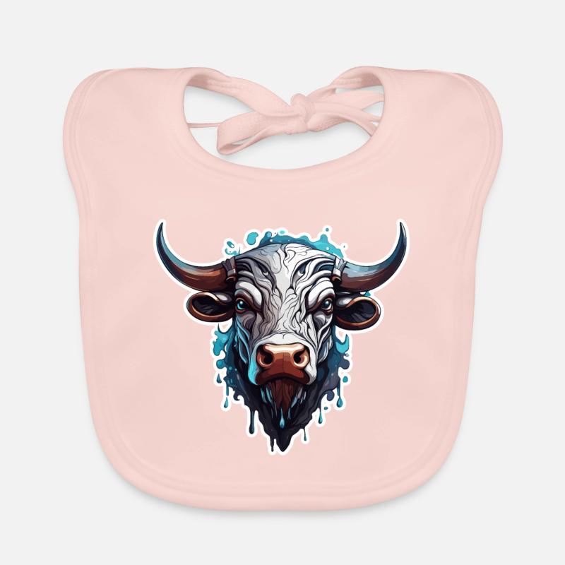 Stier / Bulle / Tier / Hörner / Stierkampf Baby Bio-Lätzchen