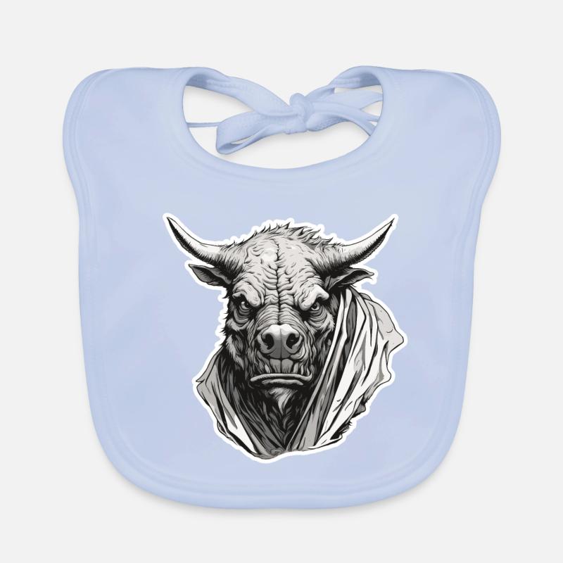 Stier / Bulle / Tier / Hörner / Stierkampf Baby Bio-Lätzchen