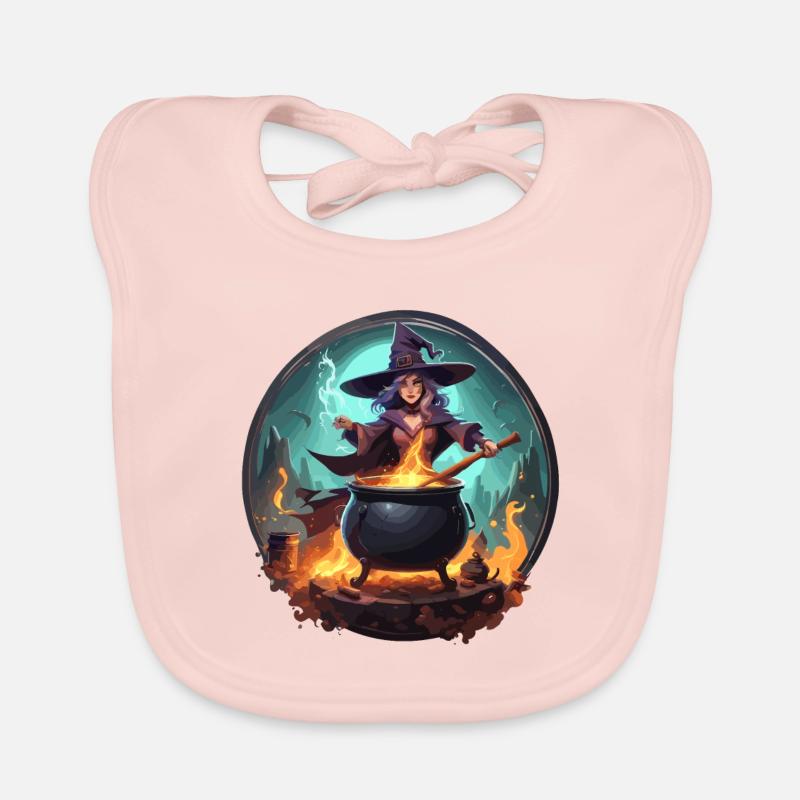 Sorcière / Magie / Rituel de sorcière / Conte de fées / Sort Bavoir bio Bébé