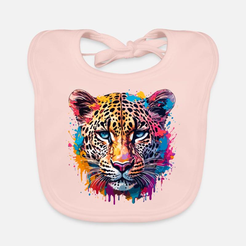 Leopard / Gepard / Tier / Animal Print / Muster Baby Bio-Lätzchen