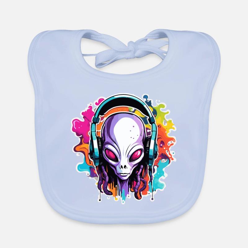 Kopfhörer / Audio / Musik / Alien / All / cool Baby Bio-Lätzchen