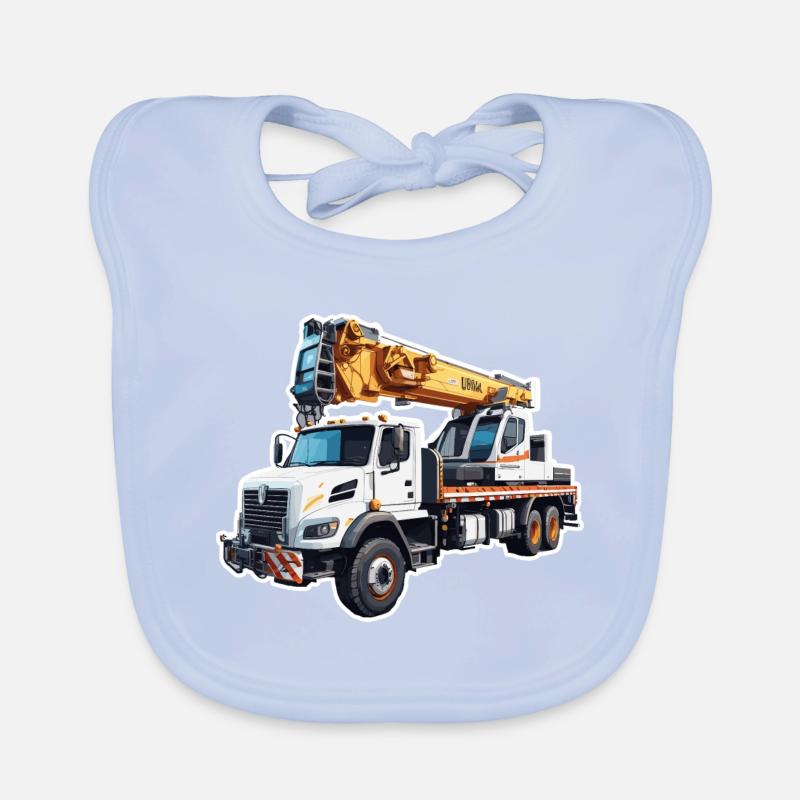Kran / Baustelle / Seilwinde / Kransystem Baby Bio-Lätzchen