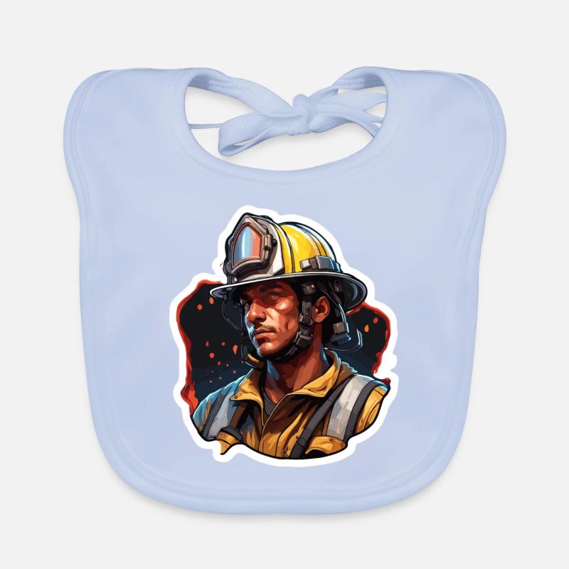Firefighter / Fire / Fire / Extinguish / Hero Organic Baby Bibs