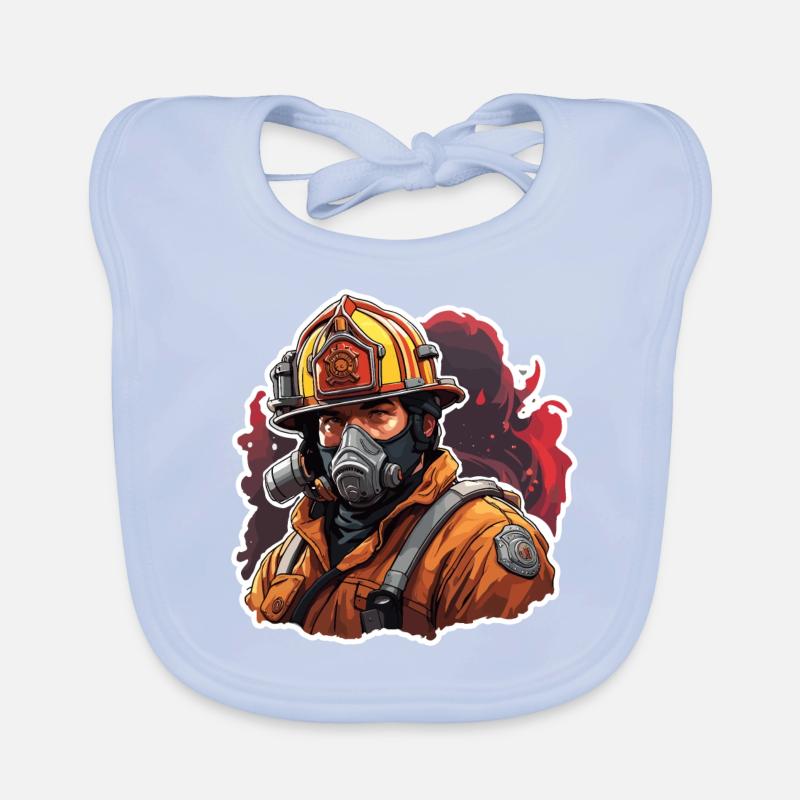 Firefighter / Fire / Fire / Extinguish / Hero Organic Baby Bibs