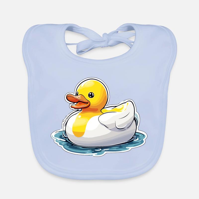 Canard en caoutchouc / canard en caoutchouc / eau / baignoire Bavoir bio Bébé
