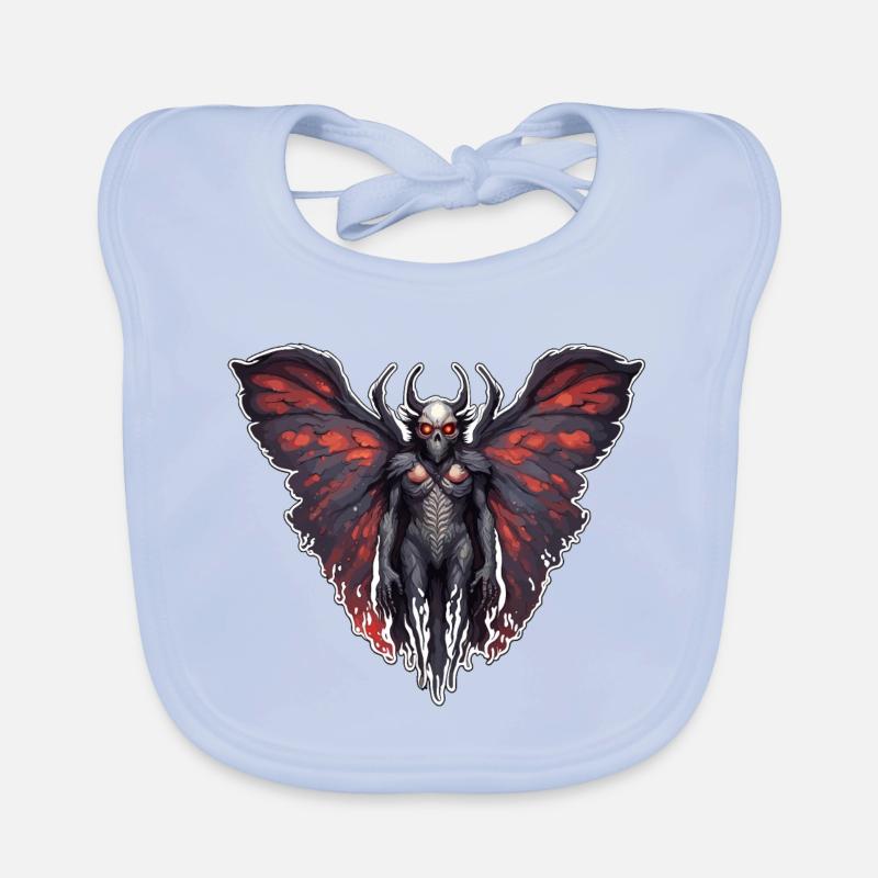 Mothman / Moth / Insect / Mythical Creature / Flutter Organic Baby Bibs