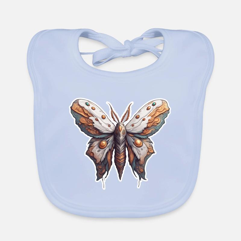 Moth / Animal / Insect / Larva / Pest Organic Baby Bibs