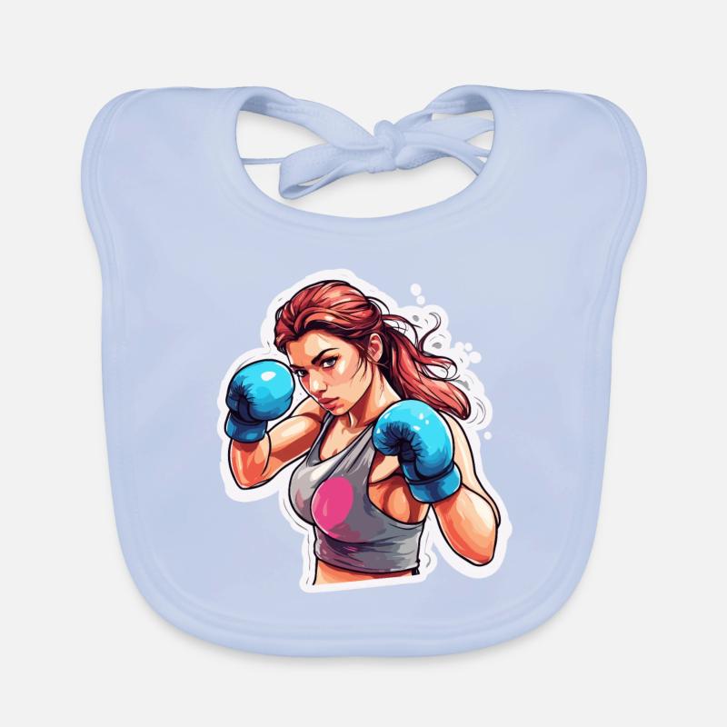 Boxer / Sport / Kampf / Arena / Boxring / Fäuste Baby Bio-Lätzchen