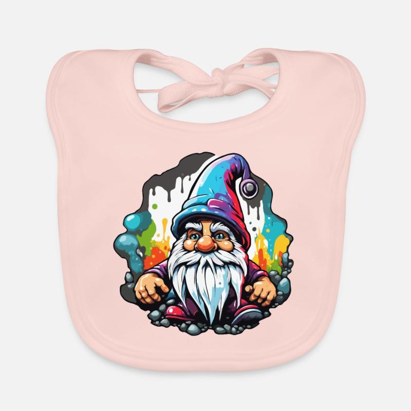 Gartenzwerg / Märchenland / Kobold / Gnom / Logo Baby Bio-Lätzchen