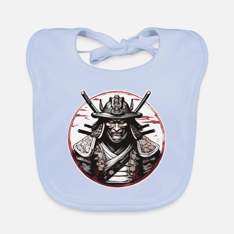 Samurai / Japanisch / Harakiri / Katana / Mann Baby Bio-Lätzchen