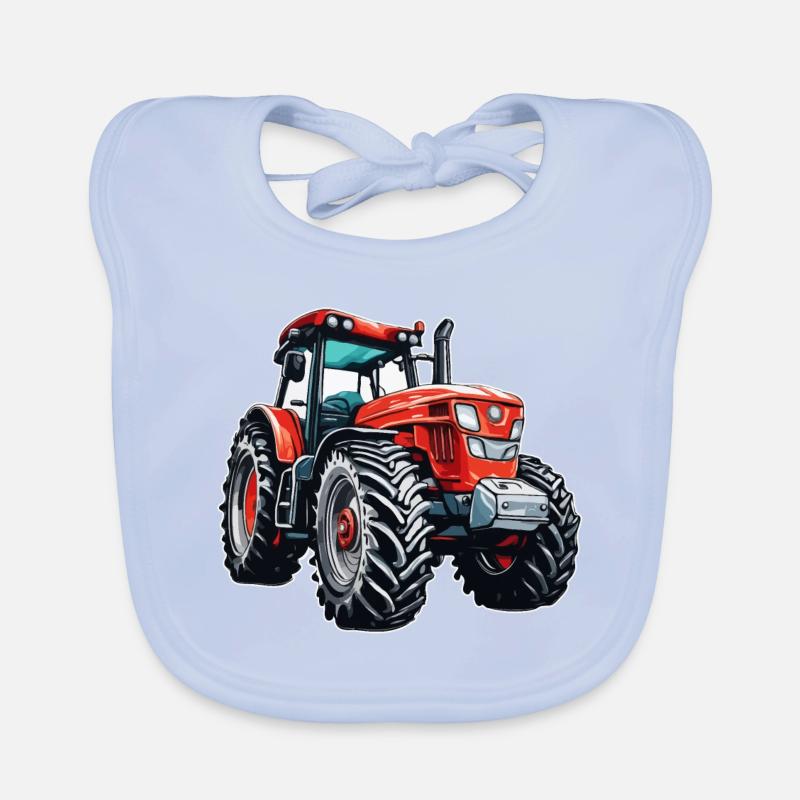 Tractor / Agriculture / Farmer / Field Work Organic Baby Bibs