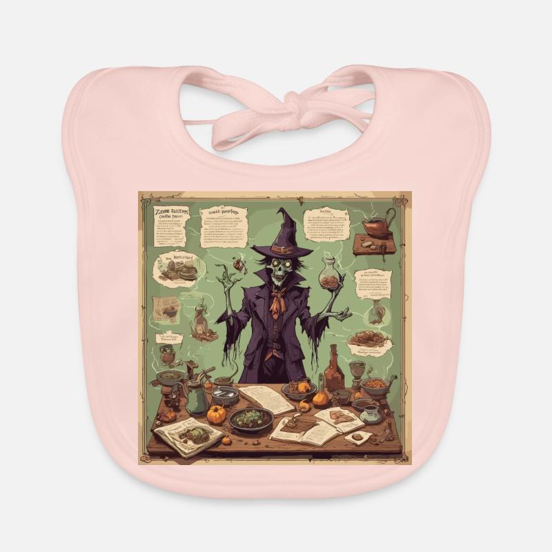 Manuel de la sorcière / grimoire / Halloween / automne Bavoir bio Bébé