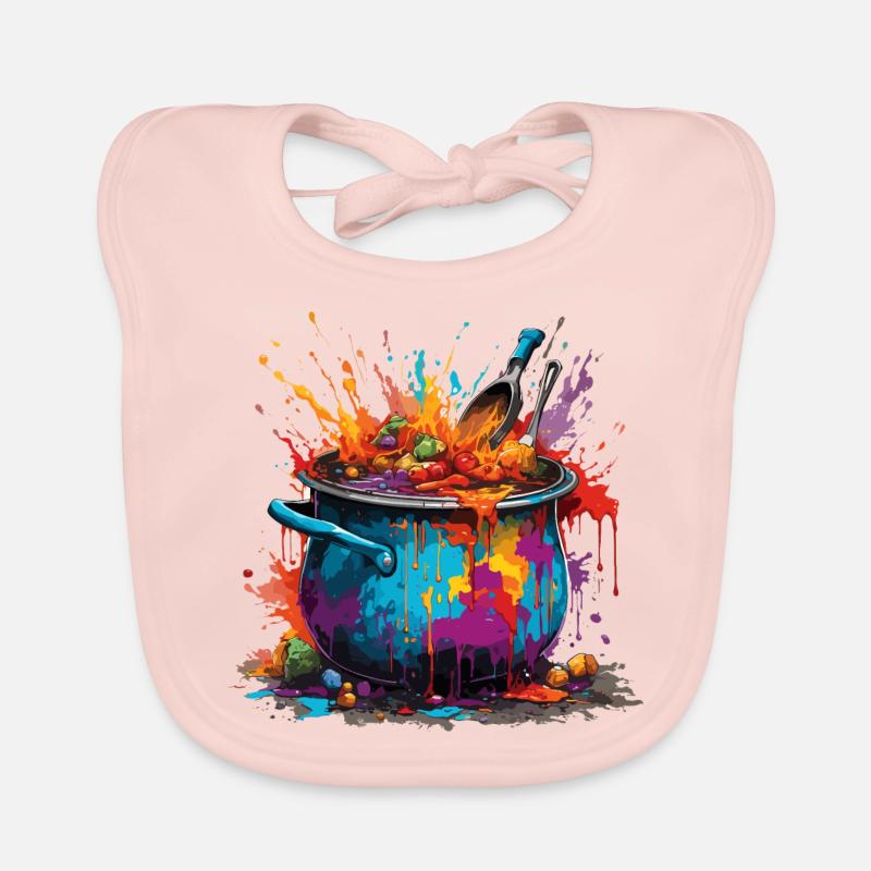 Cooking Pot / Witch's Cauldron / Halloween / Magic Organic Baby Bibs