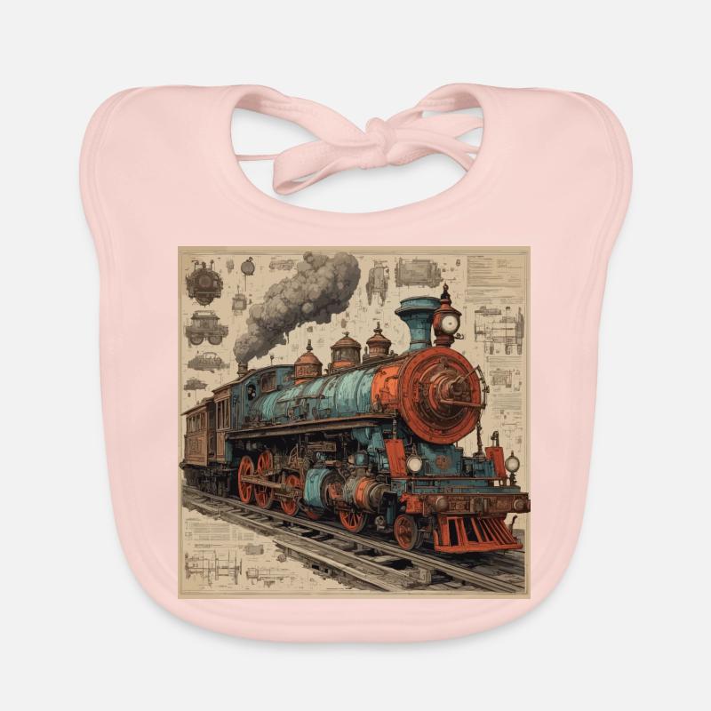 Plan / Sépia / Vintage / Rétro / Robot Bavoir bio Bébé