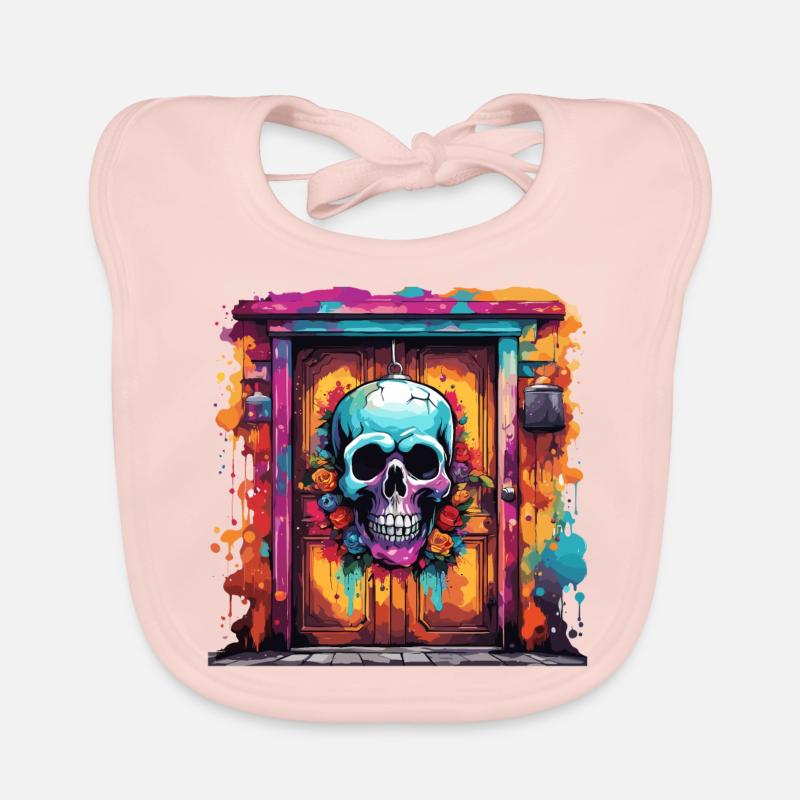 Door Knocker / Skull / Bell / Antique / Old Organic Baby Bibs