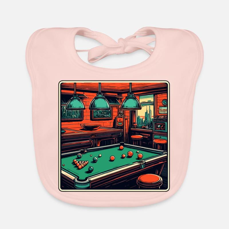 Billard / Boule de billard / 8 boules / billard / Kö Bavoir bio Bébé