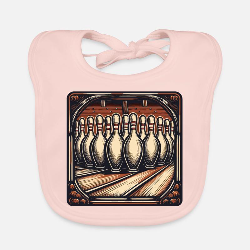 Bowling / Quilles / Bowling / Pin / Strike Bavoir bio Bébé