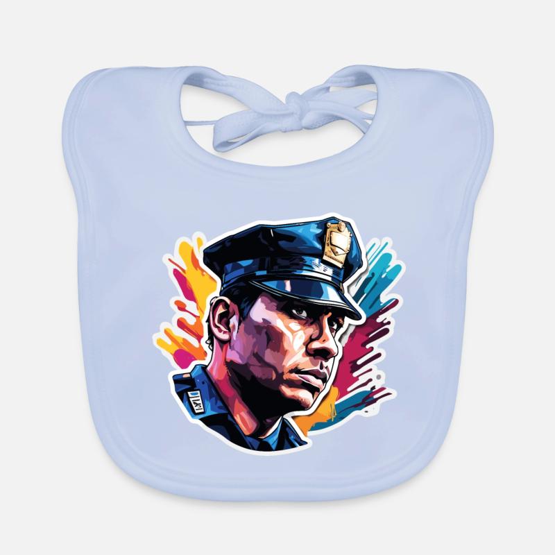 Polizei / Einsatz / Beruf / Job / Einsatzkräfte Baby Bio-Lätzchen