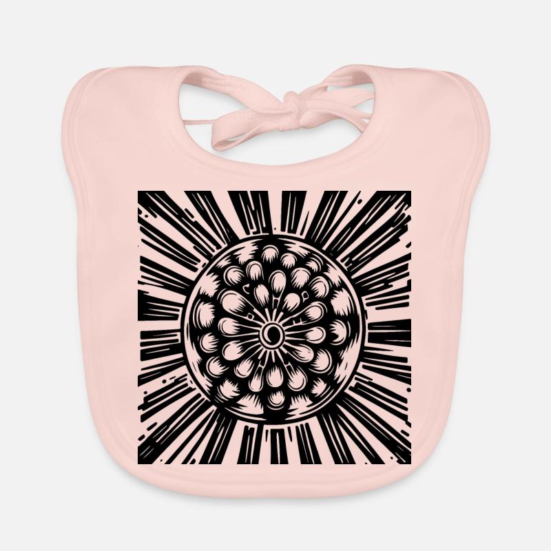 Psychedelic / Hippie / Goa / Shapes / Patterns Organic Baby Bibs