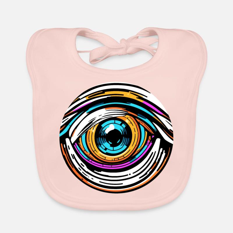 Psychedelic / Eye / Psychobilly / Comic / Colorful Organic Baby Bibs