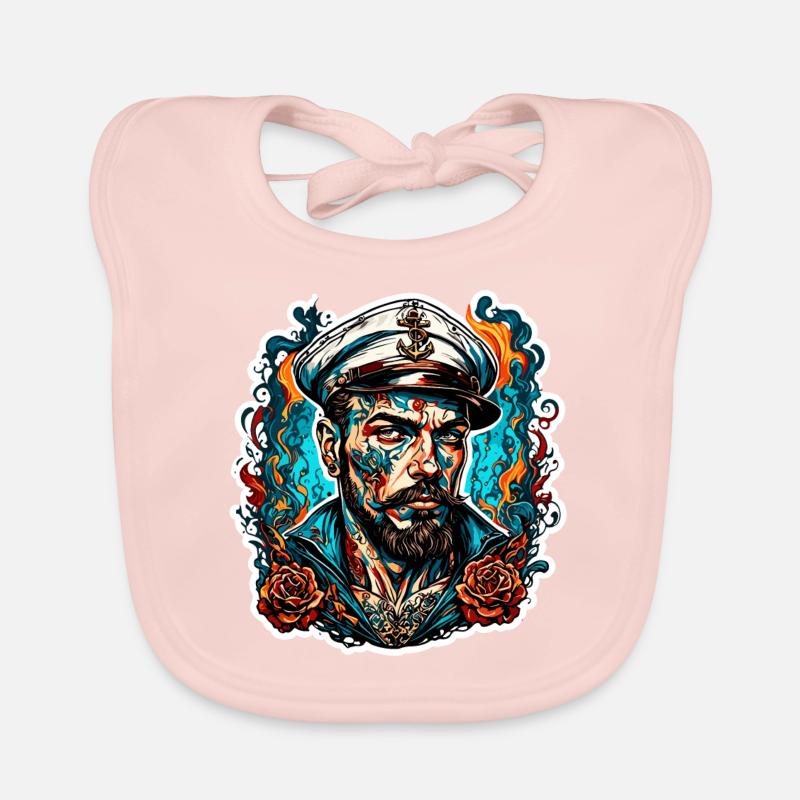 Sailor / Ship's Crew / Deckhand / Anchor Organic Baby Bibs