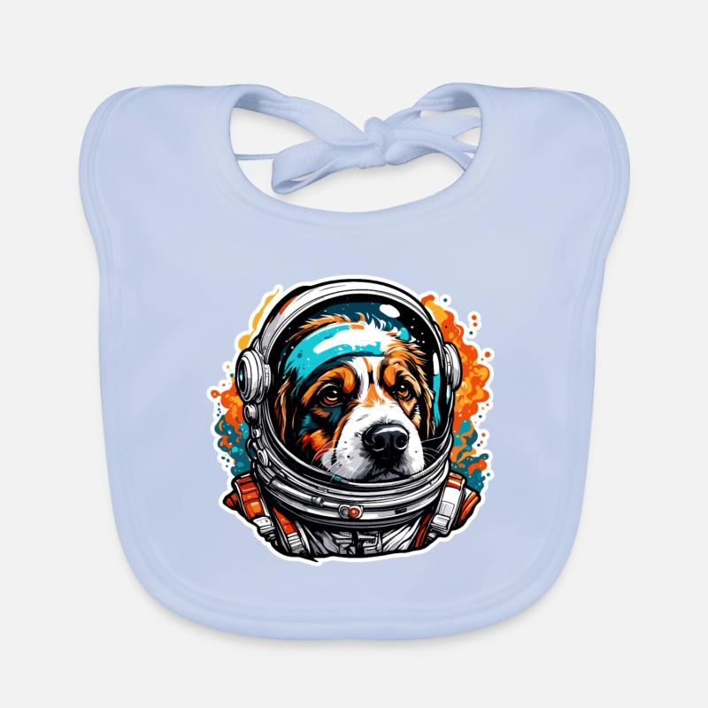 Astronaute / Espace / Animal / Chien / Vaisseau spatial Bavoir bio Bébé
