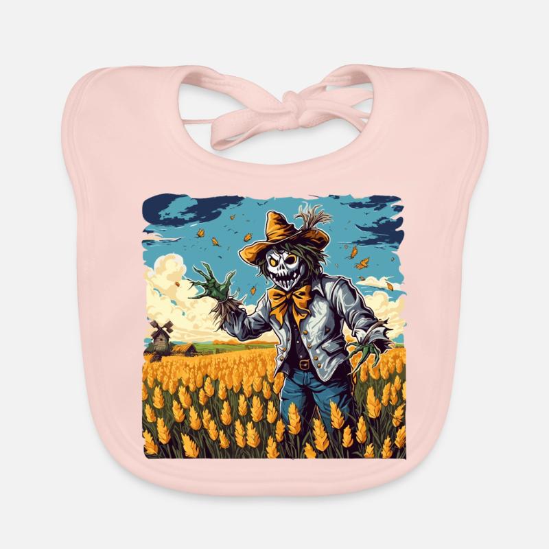 Vogelscheuche / Erntehelfer / Maisfeld / Feld Baby Bio-Lätzchen