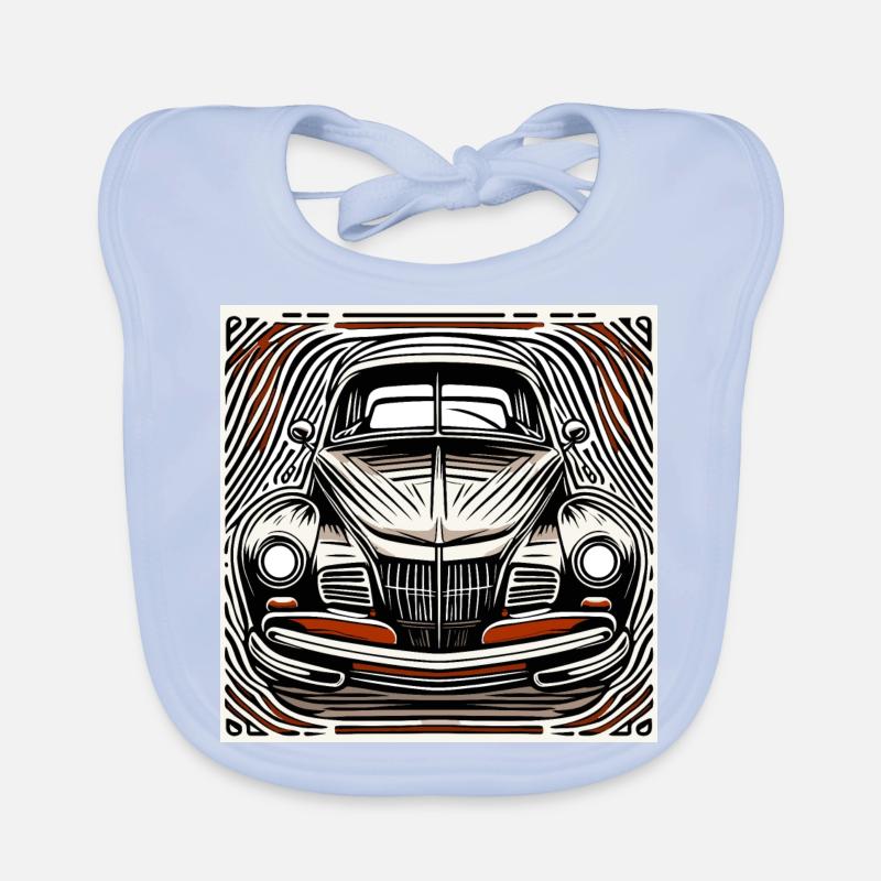 Car / Vehicle / Passenger Car / Mobile / Old Timer / Driving Organic Baby Bibs