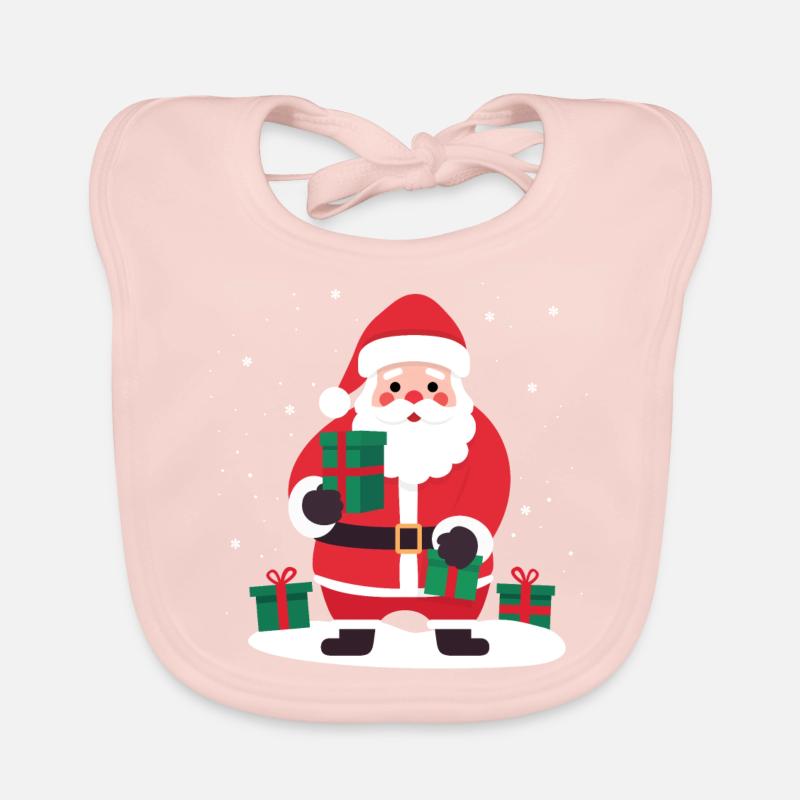 Weihnachtsmann Baby Bio-Lätzchen