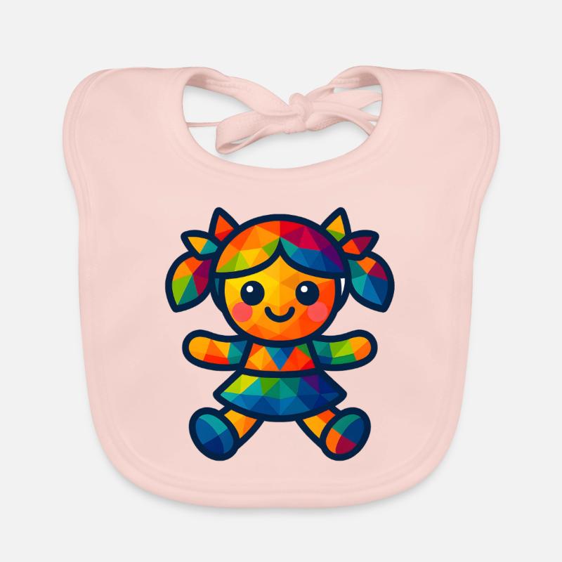 Poupée bébé de style kawaii WPAP Polygon Bavoir bio Bébé