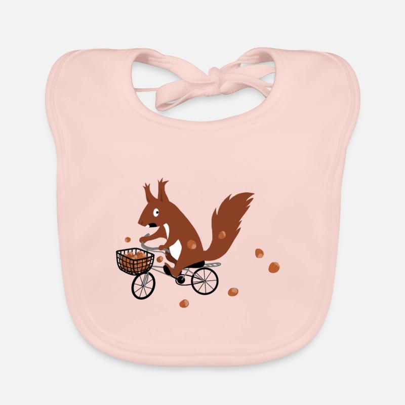 Eichhoernchen conduit un vélo Bavoir bio Bébé