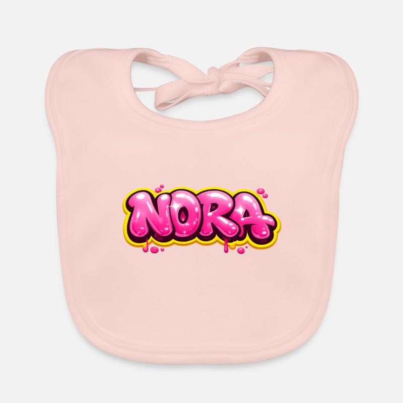 NORA GRAFFITI NAME FOR PERFECT GIFT PRINTABLE  Bavoir bio Bébé