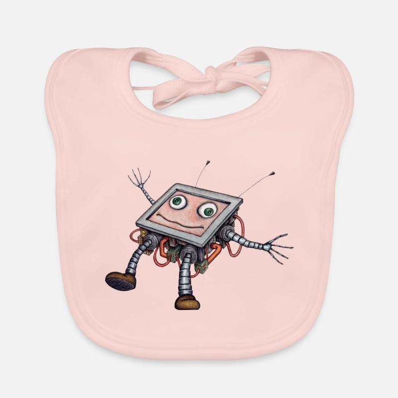 Dizzy robot dizzy Organic Baby Bibs
